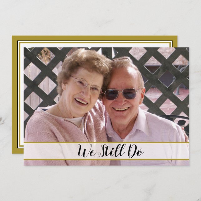 50th Wedding Anniversary We Still Do Photo Invitation (Front/Back)