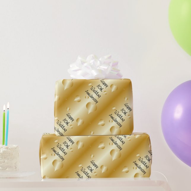 50th Wedding Anniversary Wrapping Paper (Party Gifts)