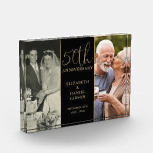 50th Wedding Golden Anniversary 2 Photo Block
