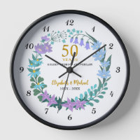 50th Wedding Golden Anniversary Bluebells Wreath