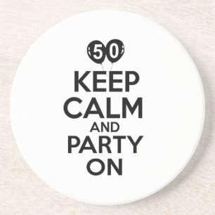 50th year birthday designs coaster