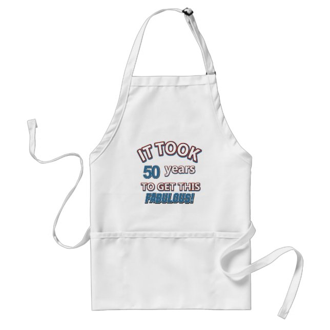 50th year birthday designs standard apron (Front)