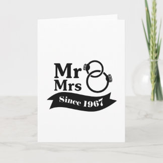 50th Years Anniversary Couples Gift Mr Mrs 1967 Card
