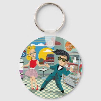 50ties rock & roll  sleutelhanger key ring