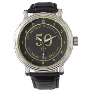 50yrs Retirement or Anniversary Personalised Watch