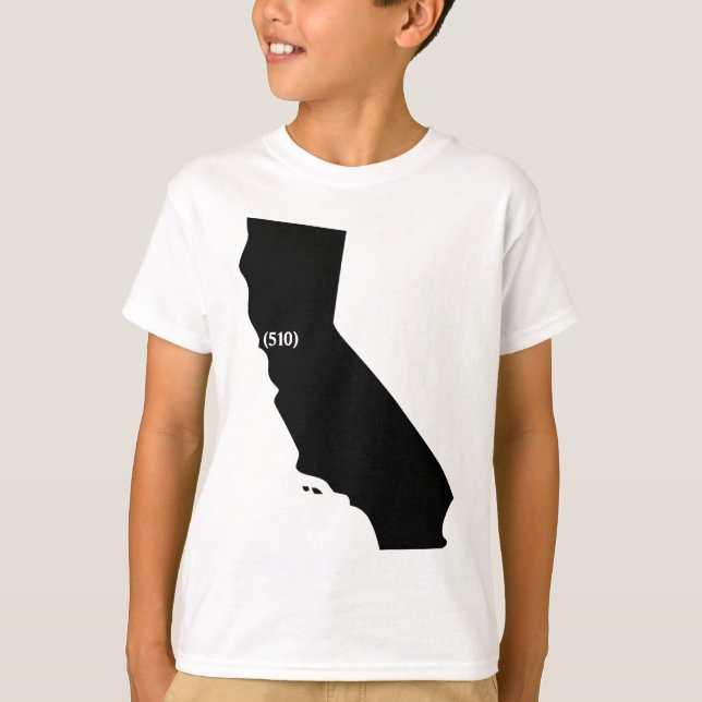510 Area Code, California, Bay Area T-Shirt (Front)