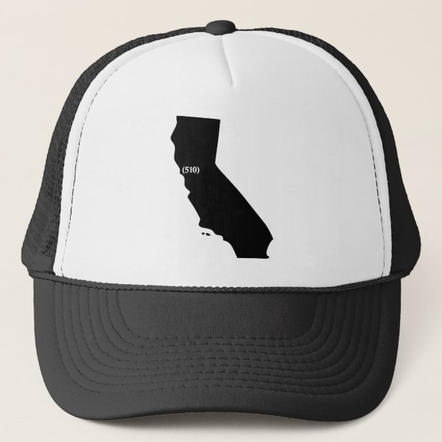 510 Area Code, California, Bay Area Trucker Hat (Front)