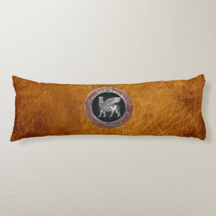 [510] Assyrian Winged Bull - Silver Lamassu Body Cushion