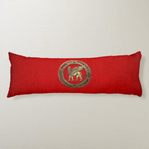 [510] Assyrian Winged Lion - Gold Lamassu Body Cushion