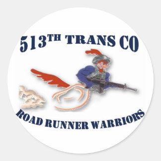 513th Blue Classic Round Sticker
