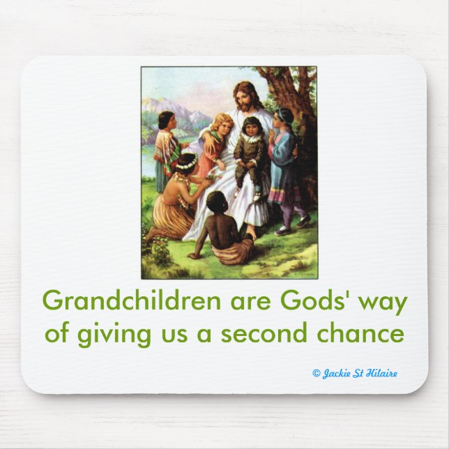 51608[2] Grandchildren are Gods' way Mouse Pad (Front)