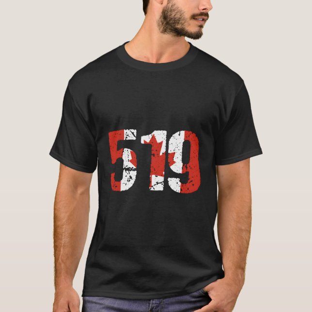 519 Ontario Area Code Canada T-Shirt (Front)