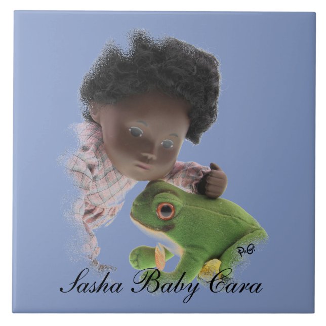 519 Sasha Cara Black  Baby Fliese Ceramic Tile (Front)