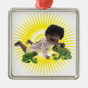 519 Sasha Cara Black  Baby Ornament