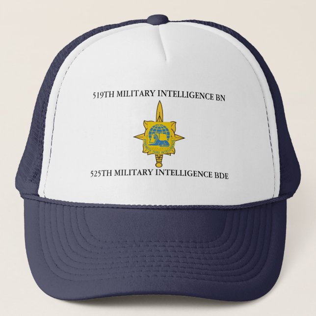 519TH MILITARY INTELLIGENCE BATTALION 525TH BDE TRUCKER HAT (Front)