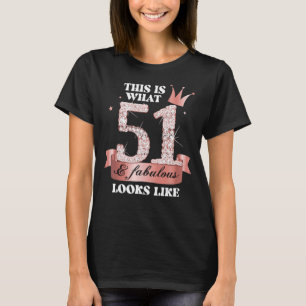 51 & Fabulous I Black Peach Party Group Candid Pho T-Shirt