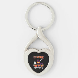 51 Nurse 49 Witch Womens Mens Halloween Nurses Key Ring