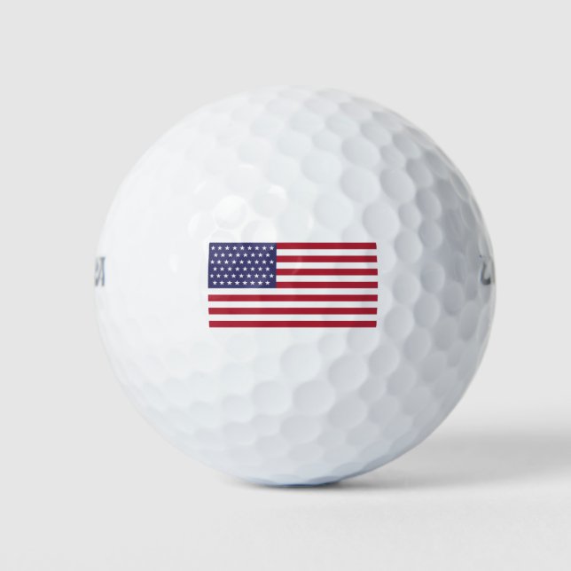 51 Star Flag of the United States of America (USA) Golf Balls (Front)