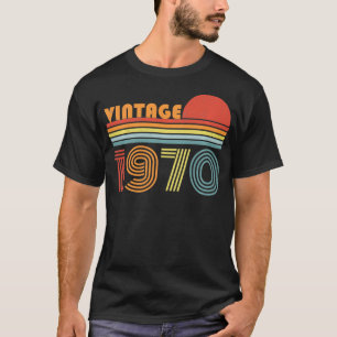 51 Year Old Birthday Gift Vintage Retro Sunset Bor T-Shirt