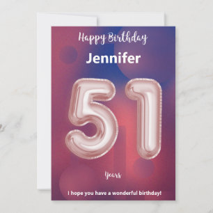 51 year old Happy Birthday card