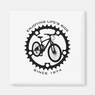 51 Year Old Mountain Biker 1974 51st Birthday Biki Magnet