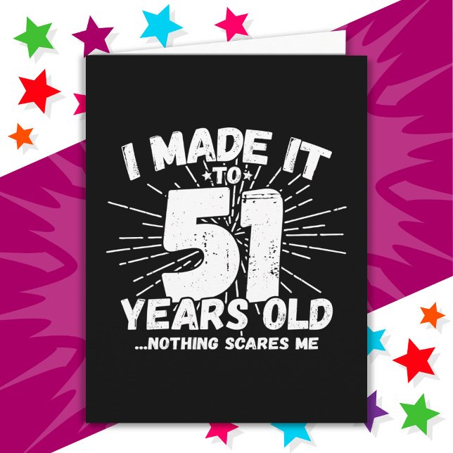 51 Year Old Sarcastic Meme Funny 51st Birthday Card (Creator Uploaded)