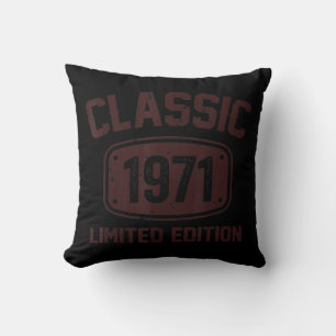 51 Years Old 1971 Limited Edition 51th Birthday Cushion