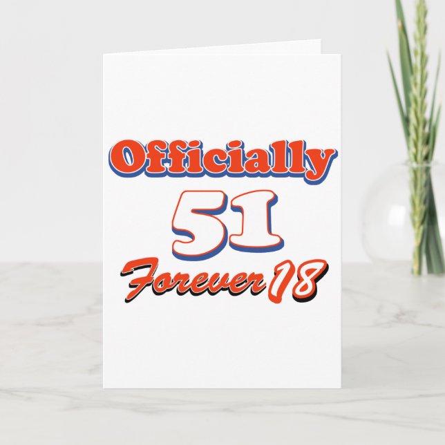 51 years old birthday designs card (Front)