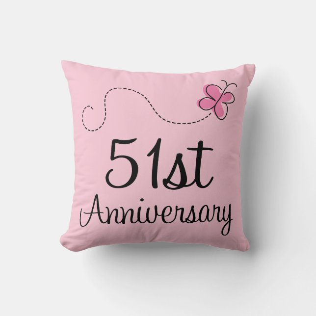 51st Anniversary Celebration Gift (butterfly) Cushion (Front)