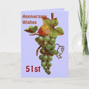 51st Anniversary wishes, customiseable Card