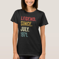 51st Birthday 51 Years Old Legend Since July 1971