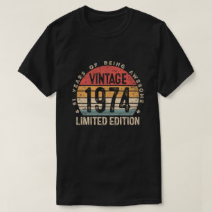 51st Birthday 51 Years Old Man Woman Vintage 1974 T-Shirt