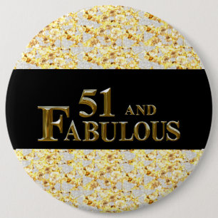 51st Birthday 6 Cm Round Badge