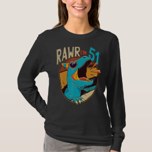 51st Birthday Dinosaur 51 Years Old Dinosaur Birth T-Shirt