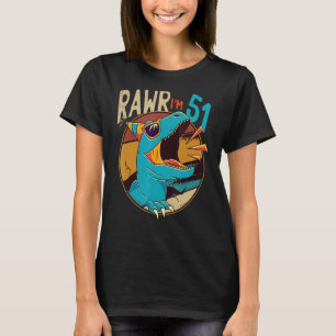 51st Birthday Dinosaur 51 Years Old Dinosaur Birth T-Shirt