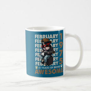 51St Birthday Dog Lover February Graphic Art Coffee Mug