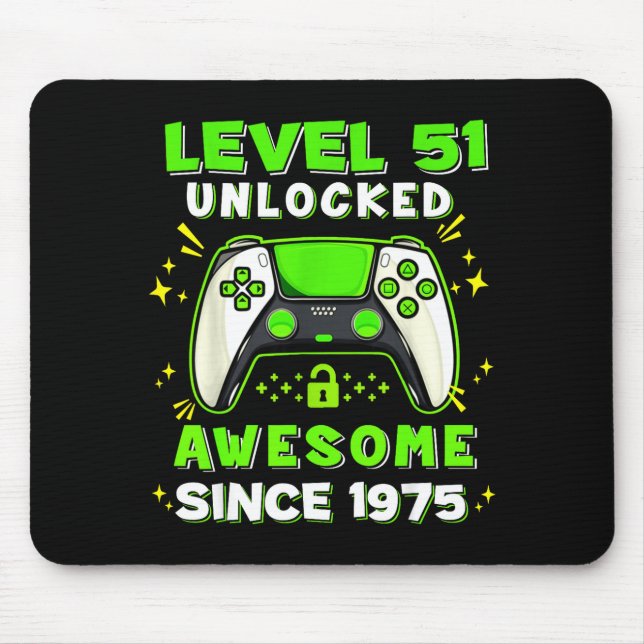 51st Birthday For Men 51 Years Birthday  Mouse Pad (Front)