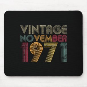 51st Birthday Gifts - Vintage November 1971 Mouse Pad
