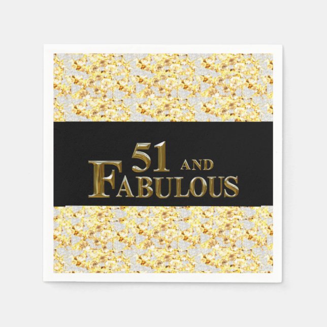 51st Birthday  Napkin (Front)