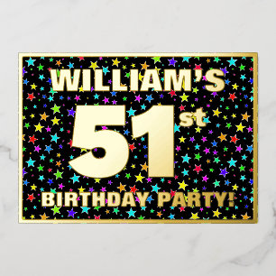 51st Birthday Party — Fun, Colourful Stars Pattern
