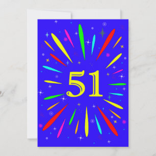 51st Birthday Party Invitation Explosion