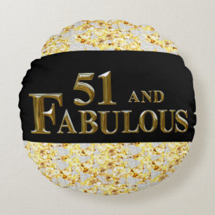 51st Birthday Round Cushion
