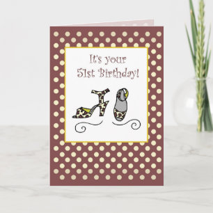 51st Birthday Women's Shoes Card