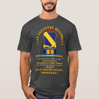 51st Infantry Regiment I Serve France WWI T-Shirt