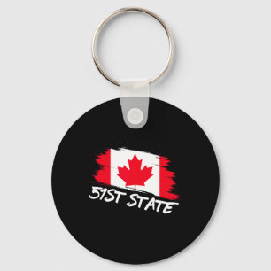 51st State Canada 51 Meme Funny Trump Key Ring
