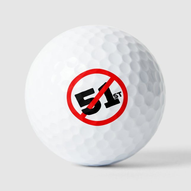 51st State No Way Golf Balls (Front)
