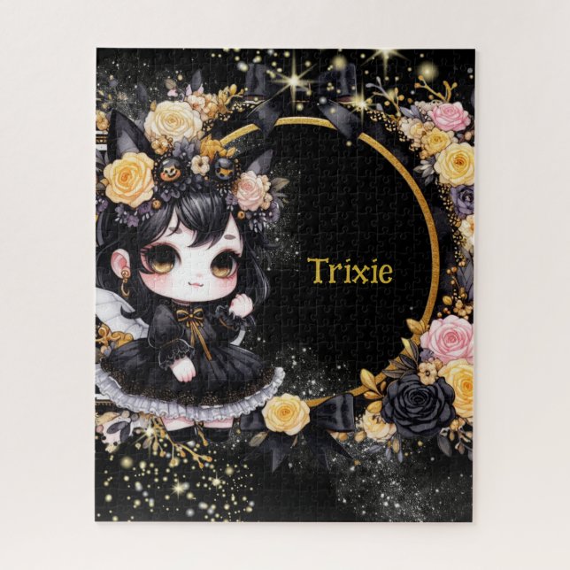 520 Pieces | Goth Girls Kawaii Chibi Cute Custom Jigsaw Puzzle (Vertical)
