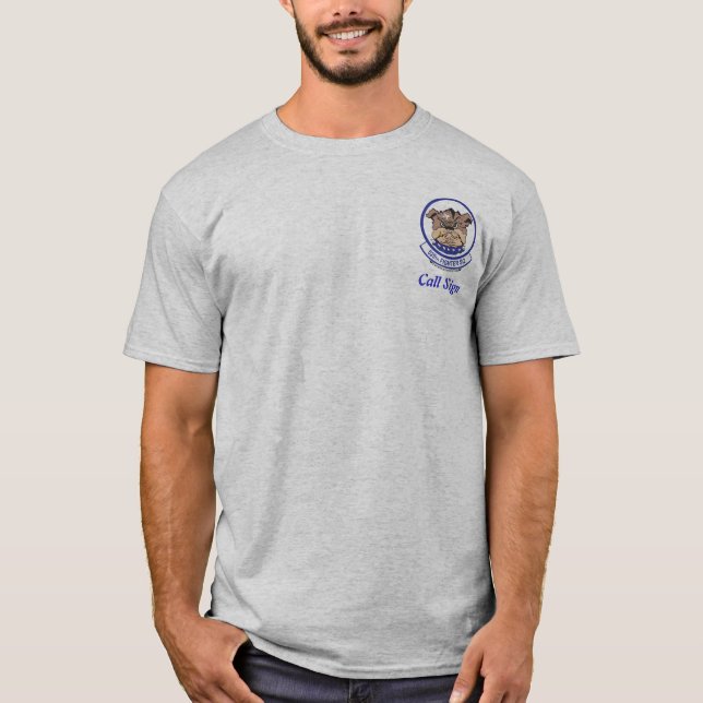 525th FS Classic High Tech Eagle - Light coloured T-Shirt (Front)