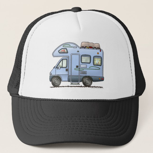 526-over-cab-camper-8x10-15 trucker hat (Front)