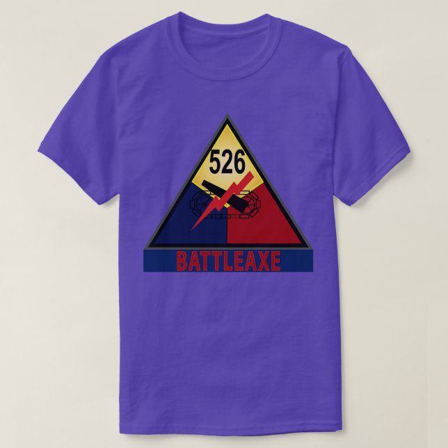 526th Armoured Infantry Battalion BATTLEAXE SSI wo T-Shirt (Design Front)